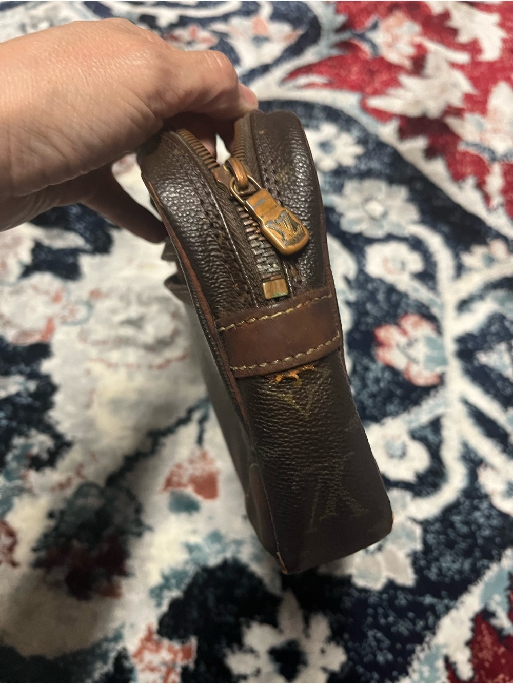 Authentic Vintage Louis Vuitton Monogram Canvas Toiletry Cosmetic Travel Pouch - Picture 5 of 12
